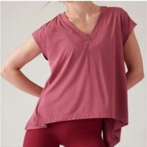 Athleta Essence Away From the Body Tee in Mauve Size XL
